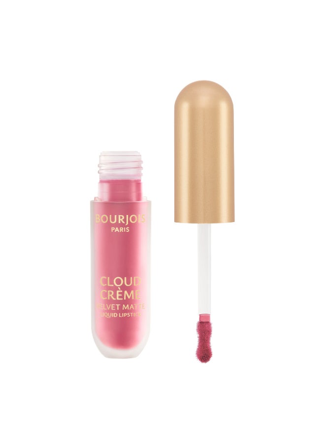 BOURJOIS PARIS Bourjois Cloud Crème Velvet Matte Liquid Lipstick - 01 - Rose Bonbon, 3ml - Image 1